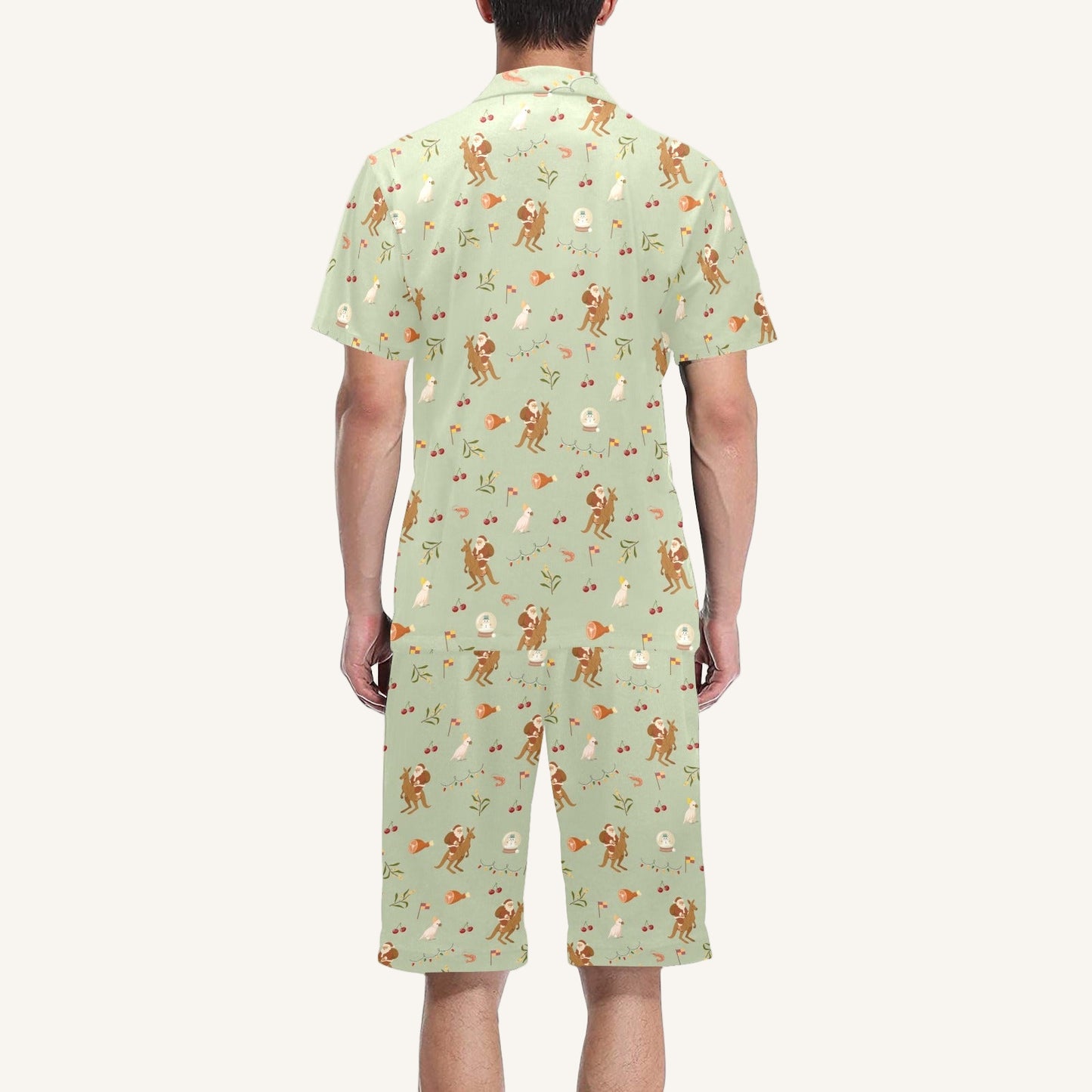 Christmas Down Under Men's Short Pajama Set