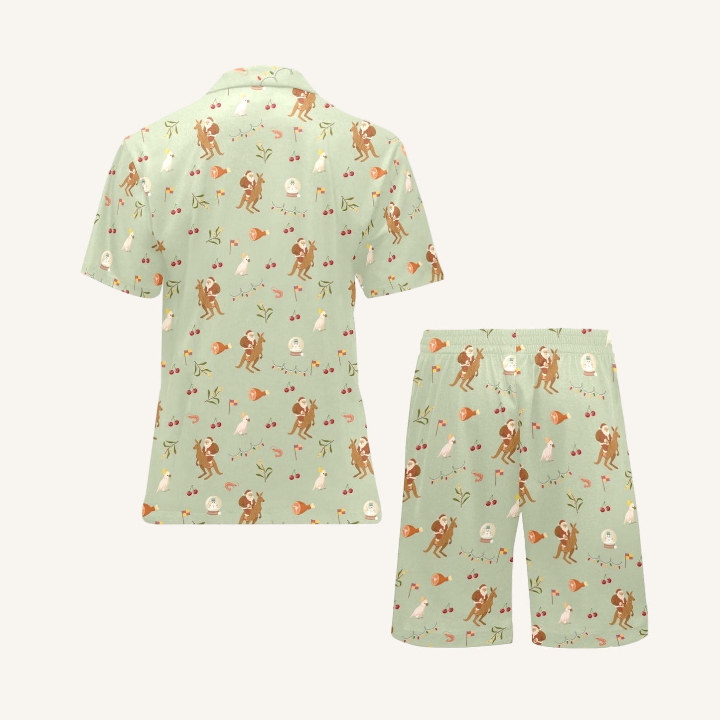 Christmas Down Under Men's Short Pajama Set