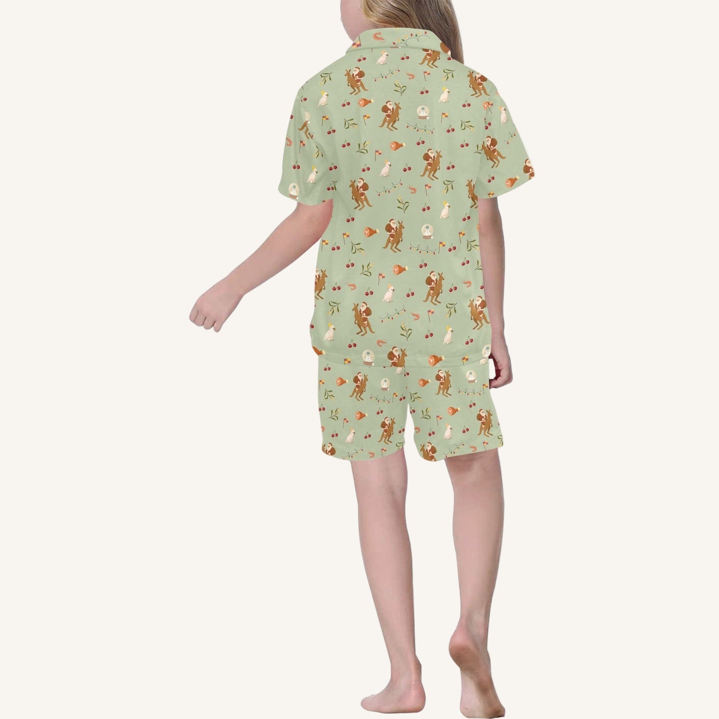 Christmas Down Under Big Kids Short Pajama Set