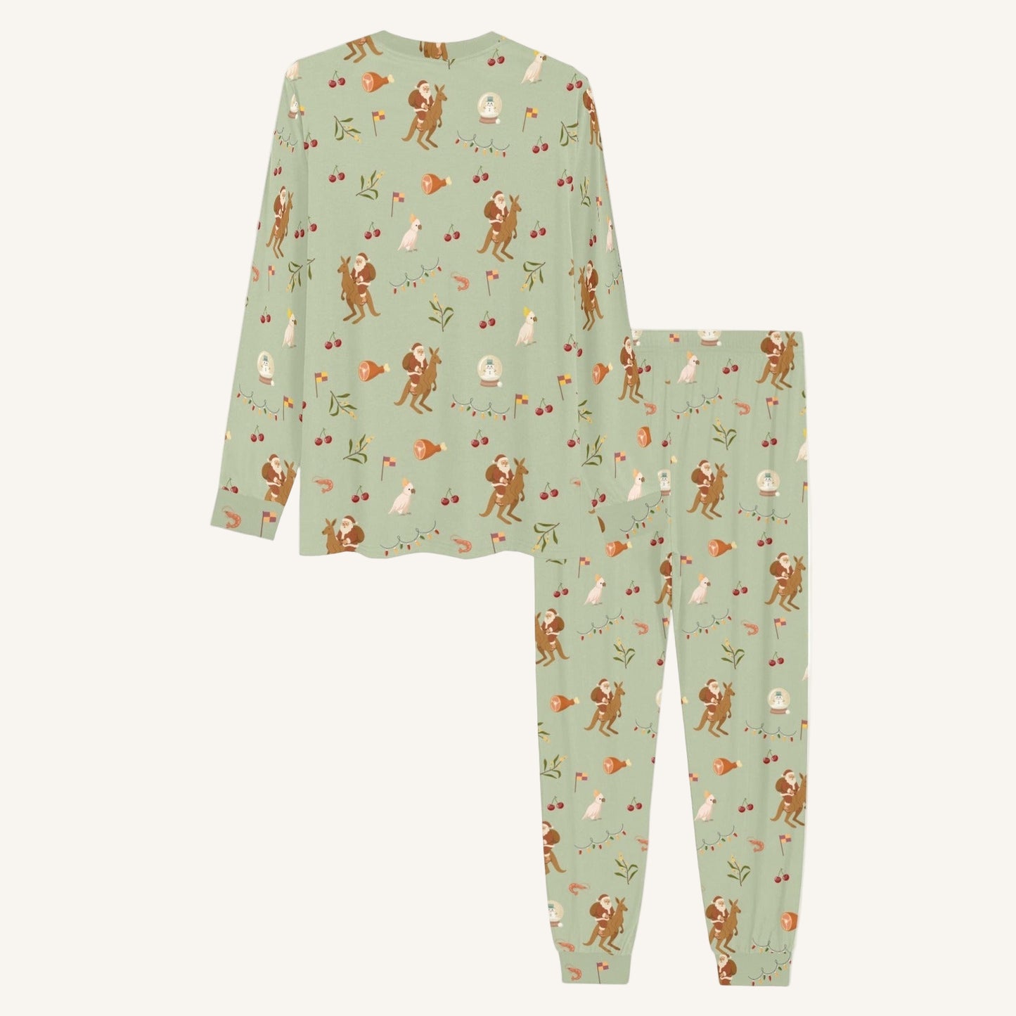 Christmas Down Under Men's Crew Neck Pajama Set