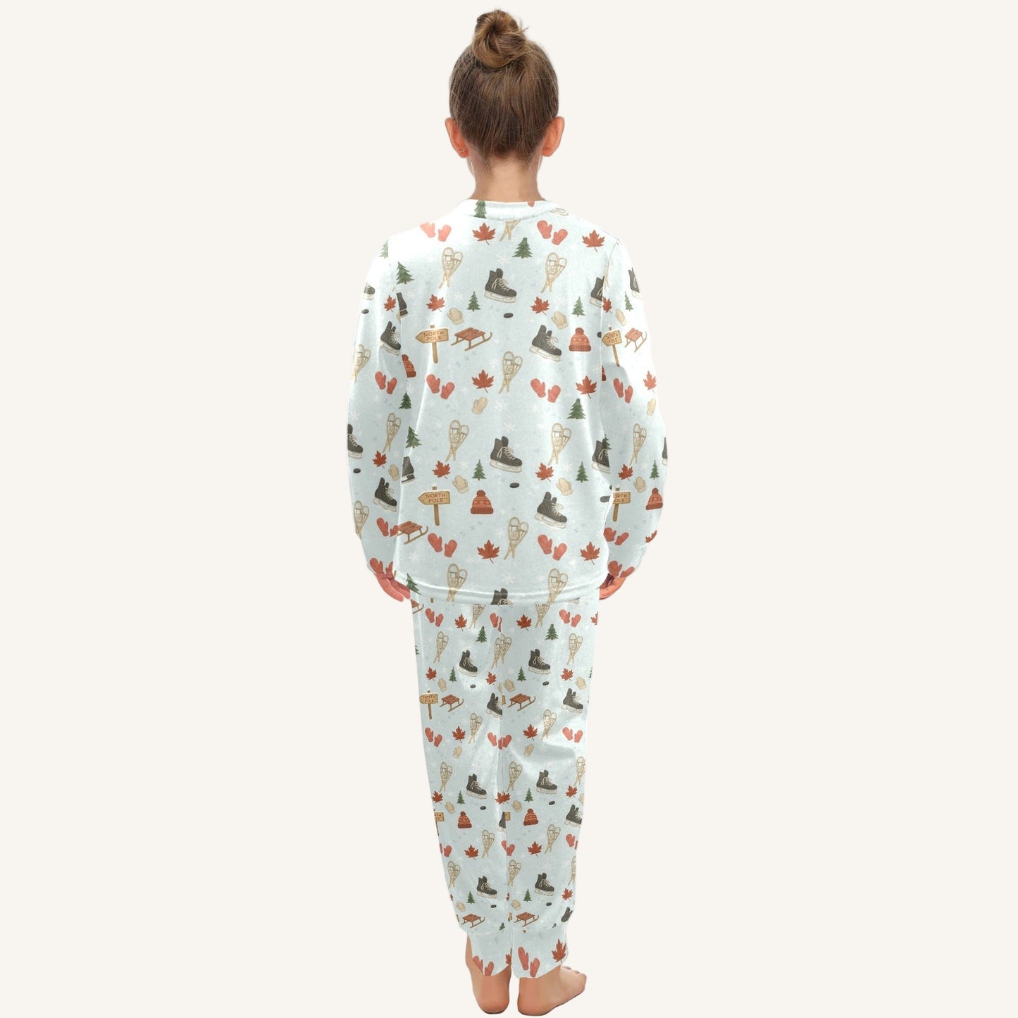Cold Hands Warm Hearts Big Kids Crew Neck Pajama Set