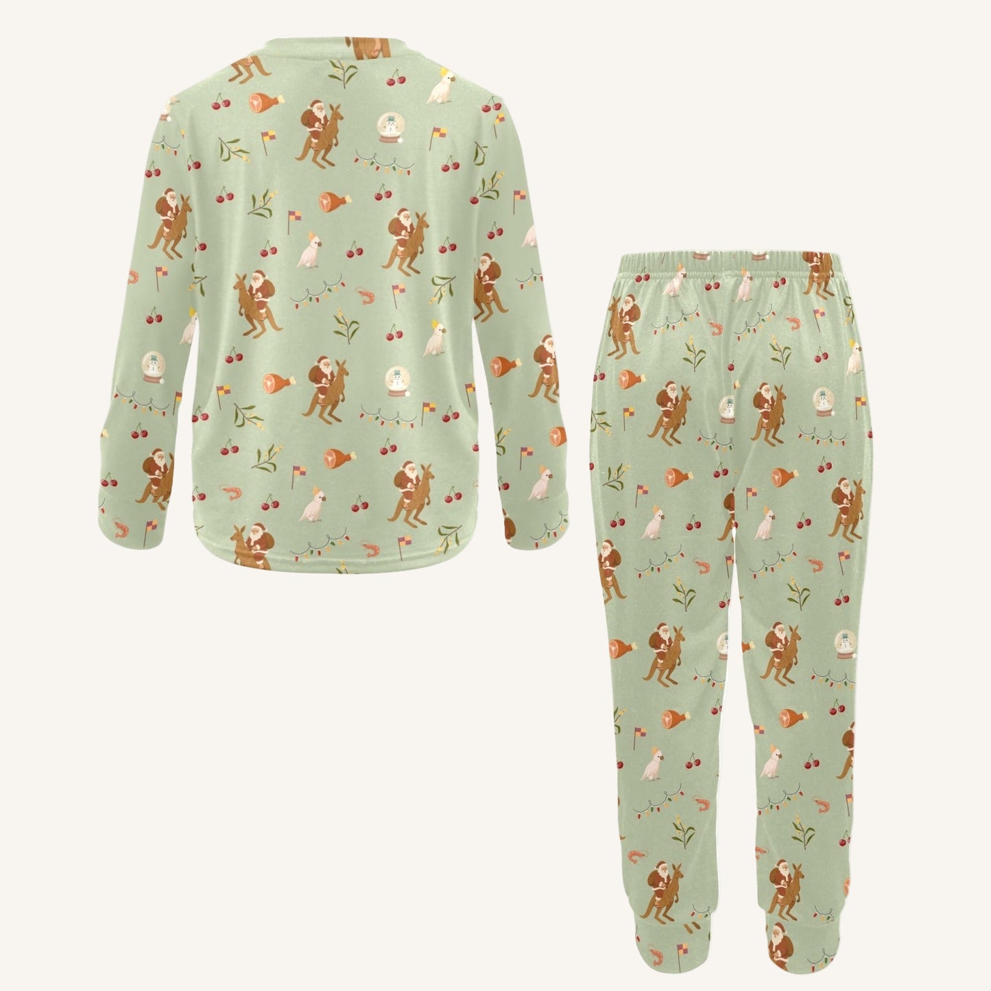 Christmas Down Under Little Kids Crew Neck Pajama Set