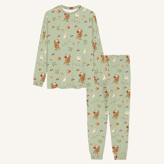 Christmas Down Under Men's Crew Neck Pajama Set