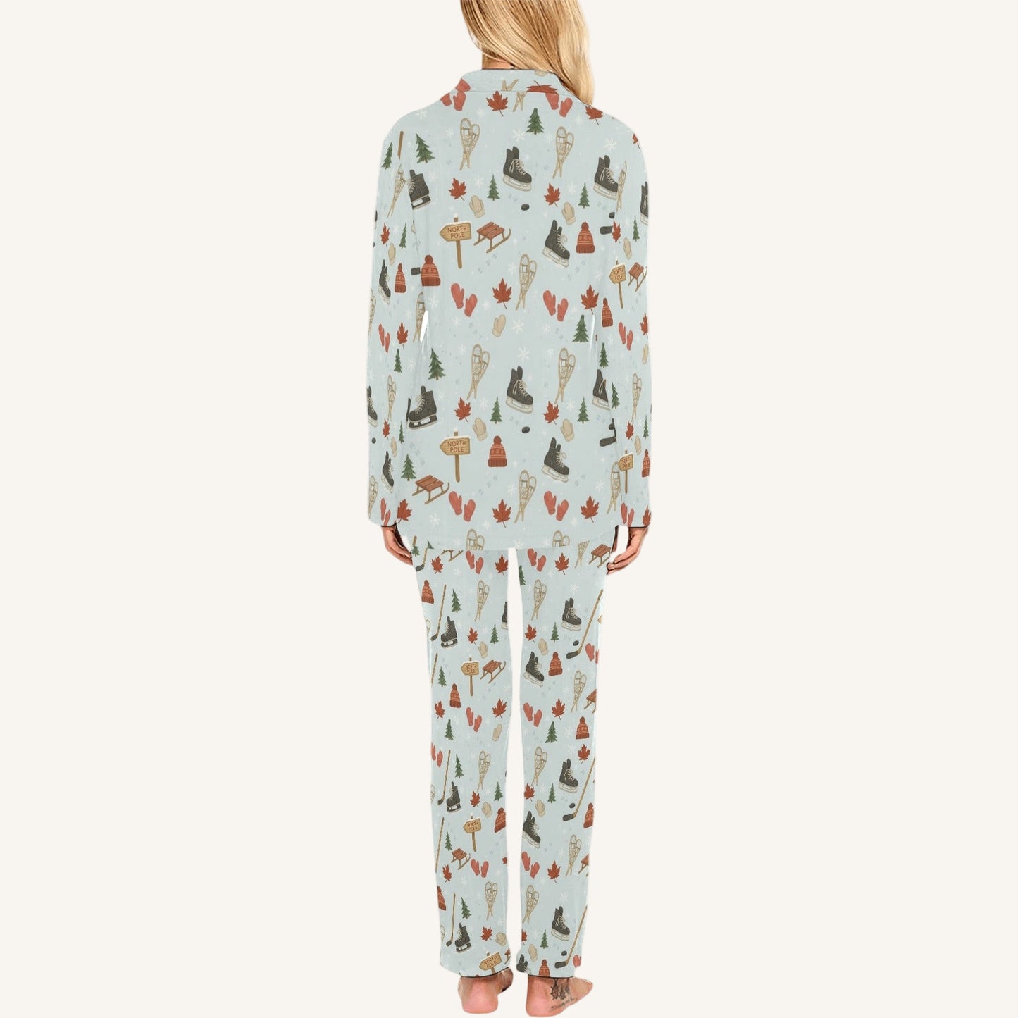 Cold Hands Warm Hearts Women's Button Down Pajama Set
