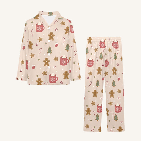 Cookies For Breakfast Big Kids Button Down Pajama Set