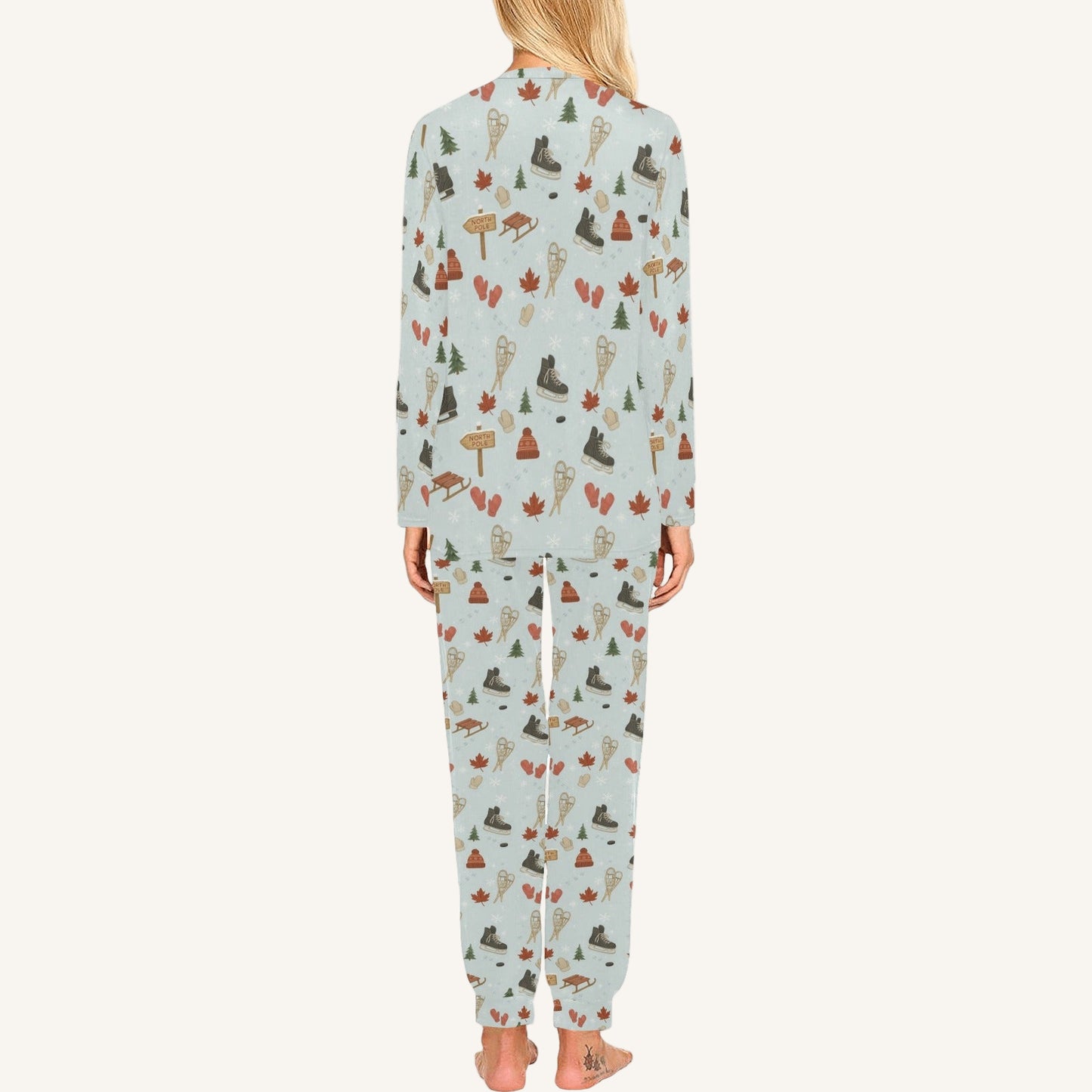 Cold Hands Warm Hearts Women's Crew Neck Pajama Set