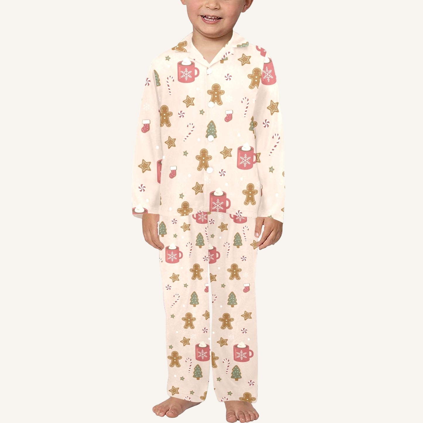 Cookies For Breakfast Little Kids Button Down Pajama Set