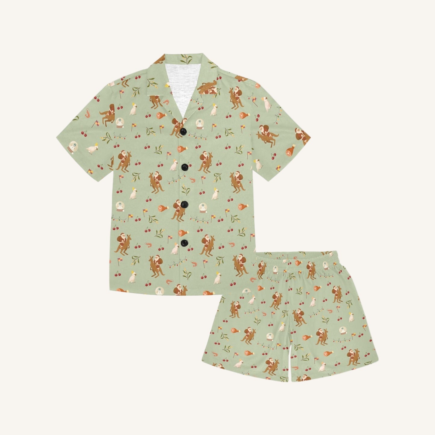 Christmas Down Under Little Kids Short Pajama Set