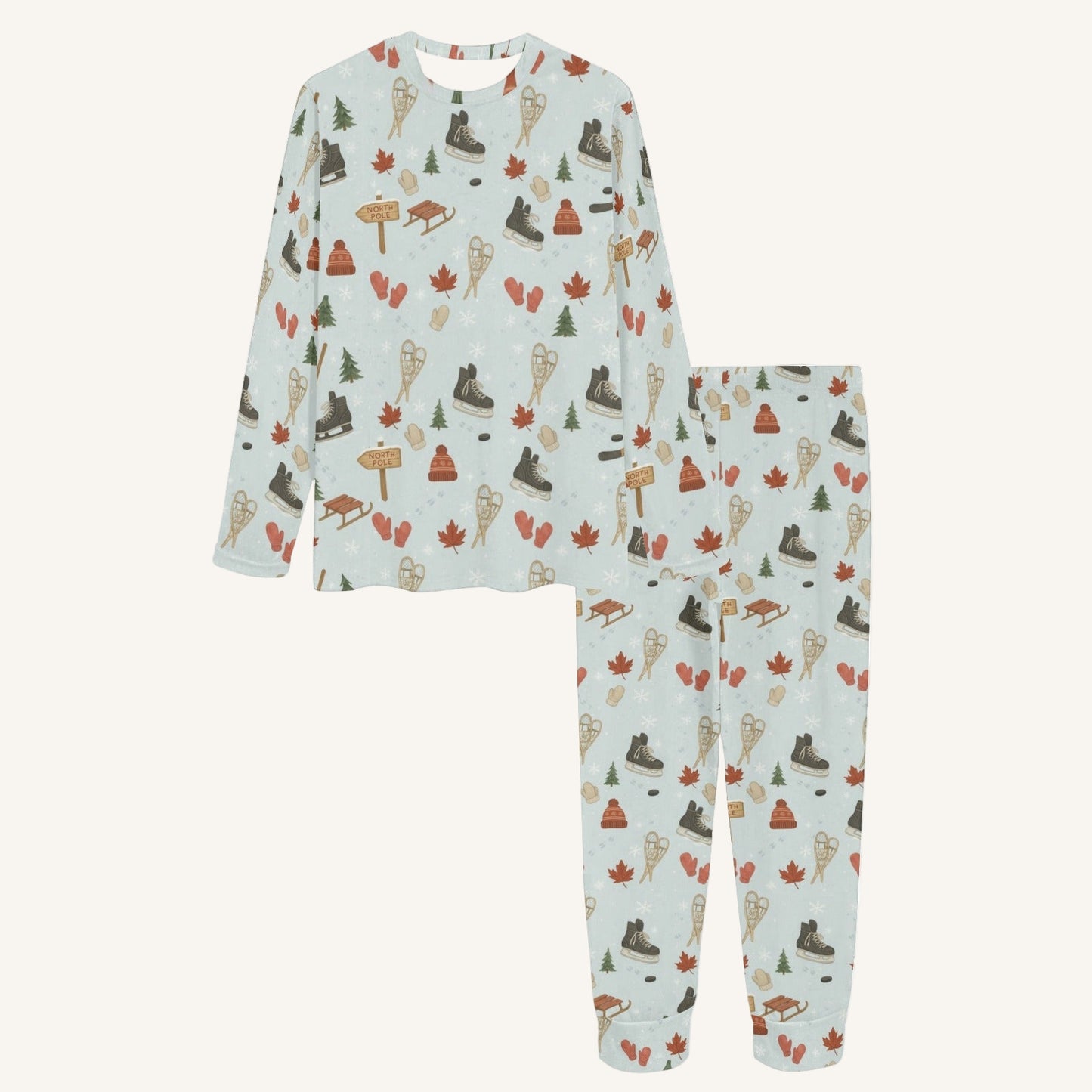 Cold Hands Warm Hearts Women's Crew Neck Pajama Set