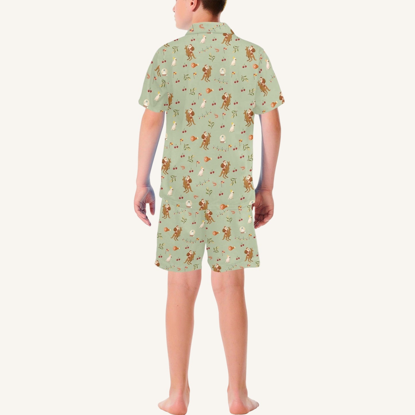 Christmas Down Under Big Kids Short Pajama Set