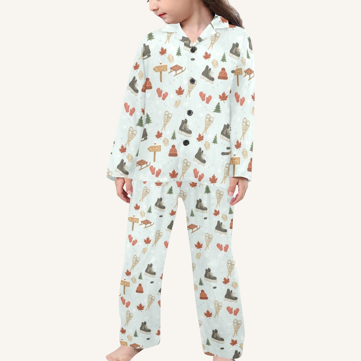 Cold Hands Warm Hearts Little Kids Button Down Pajama Set