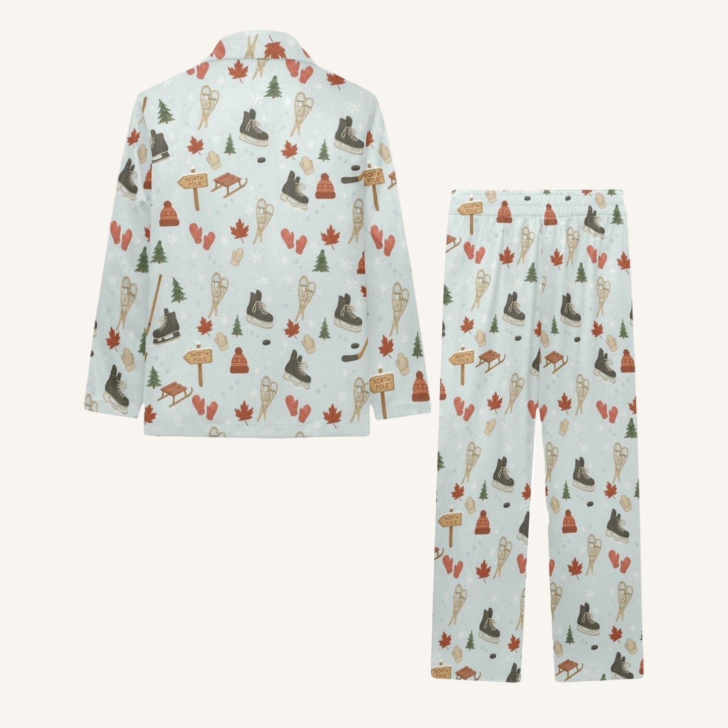 Cold Hands Warm Hearts Big Kids Button Down Pajama Set