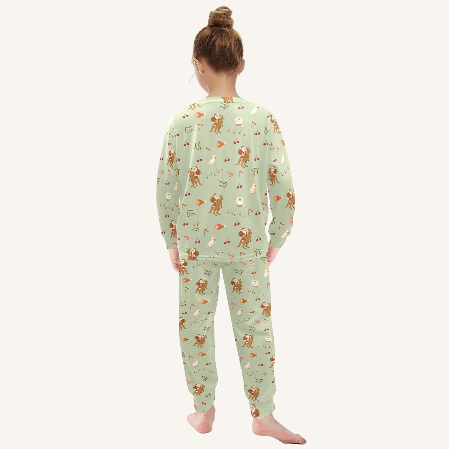 Christmas Down Under Little Kids Crew Neck Pajama Set
