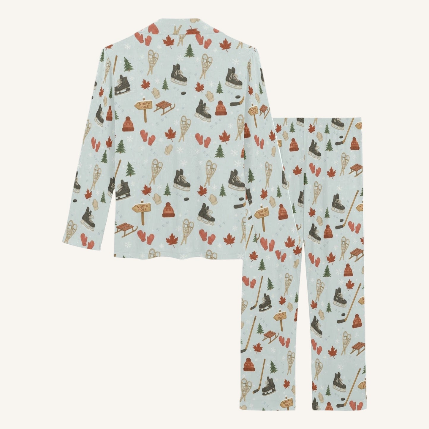 Cold Hands Warm Hearts Women's Button Down Pajama Set