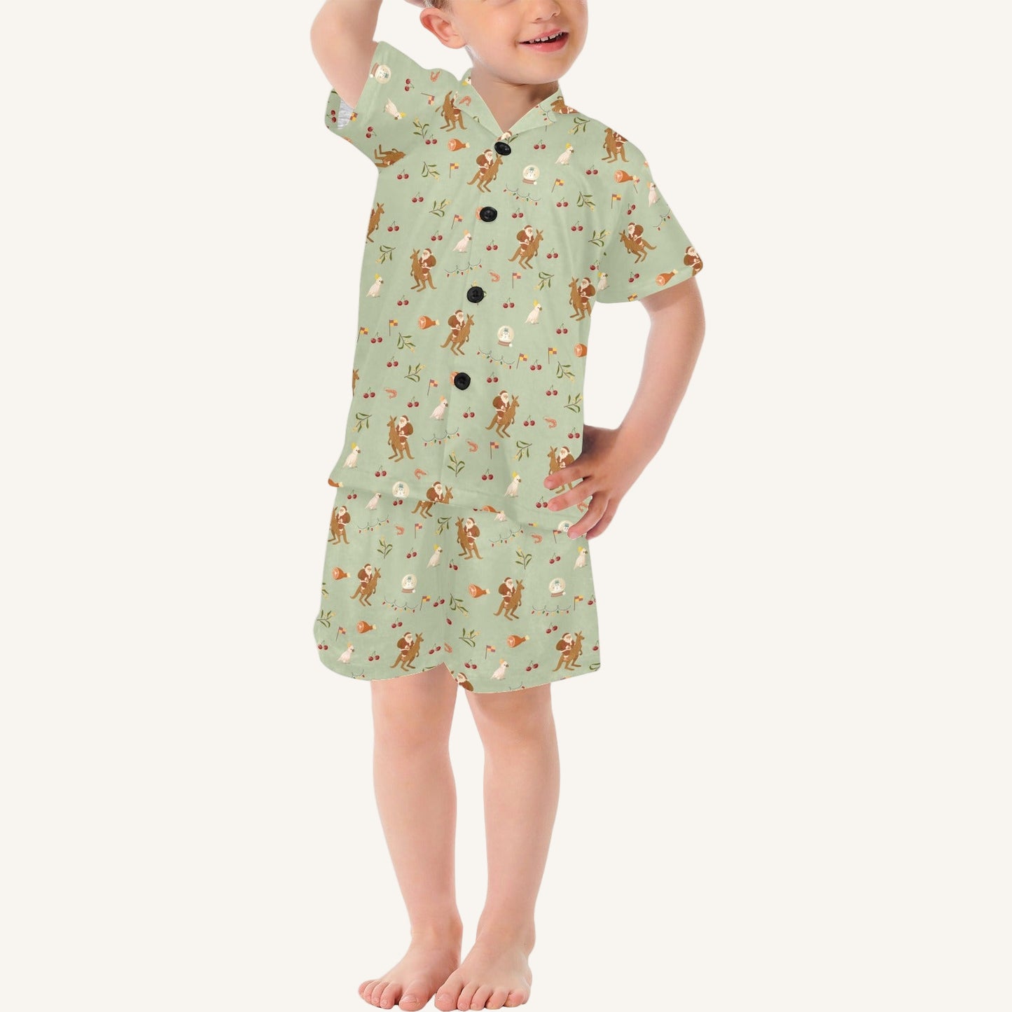 Christmas Down Under Little Kids Short Pajama Set