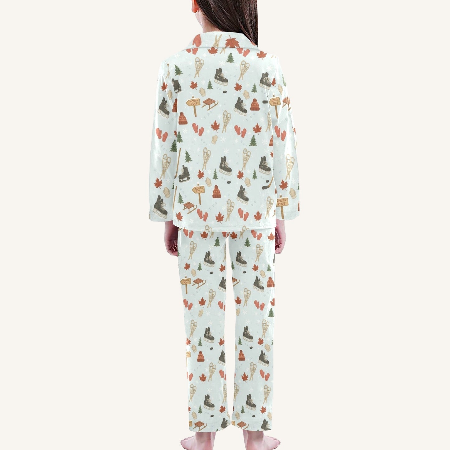 Cold Hands Warm Hearts Big Kids Button Down Pajama Set