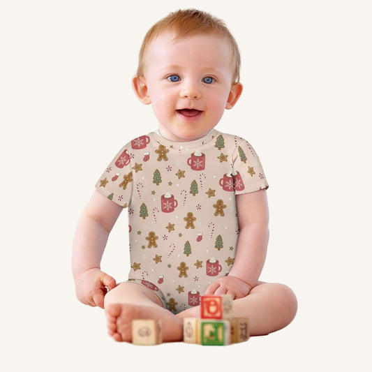 Cookies For Breakfast Baby Short Sleeve Romper
