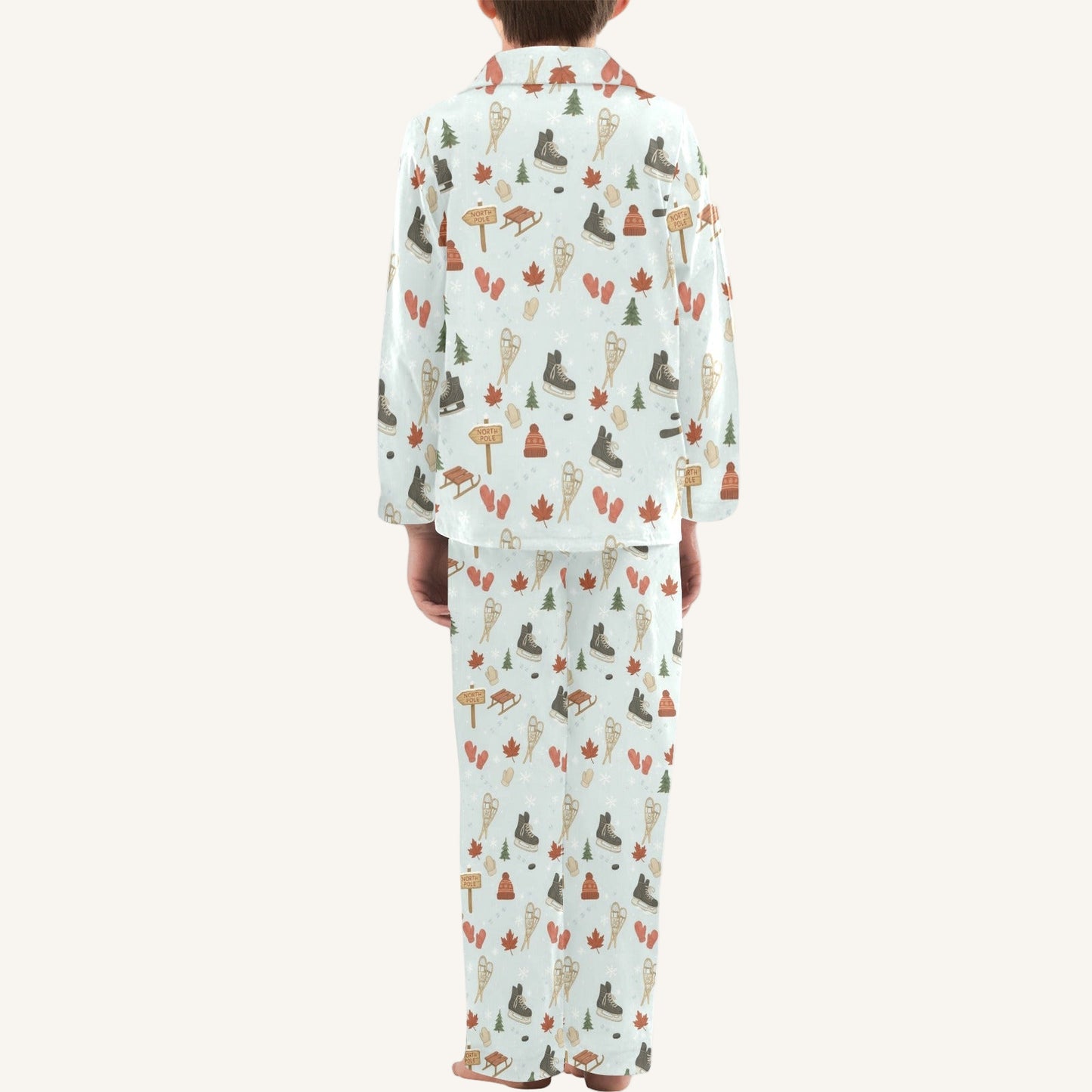 Cold Hands Warm Hearts Big Kids Button Down Pajama Set