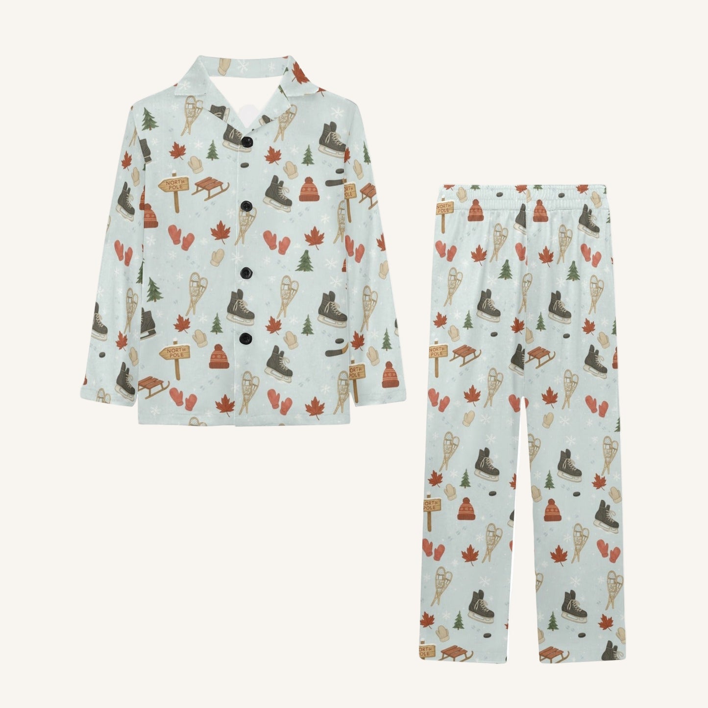 Cold Hands Warm Hearts Little Kids Button Down Pajama Set