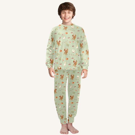 Christmas Down Under Big Kids Crew Neck Pajama Set