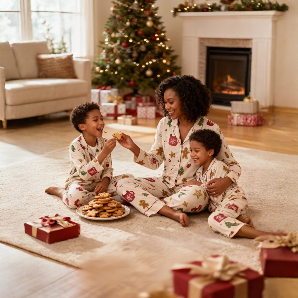Cookies For Breakfast Little Kids Button Down Pajama Set