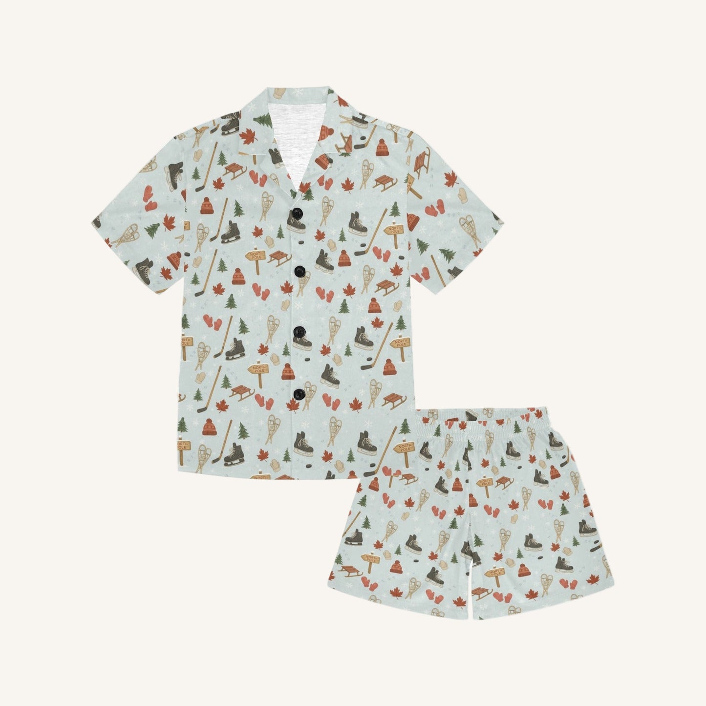 Cold Hands Warm Hearts Big Kids Short Pajama Set
