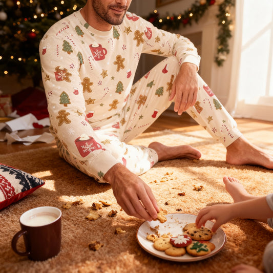 Cookies For Breakfast Men's Crew Neck Pajama Set
