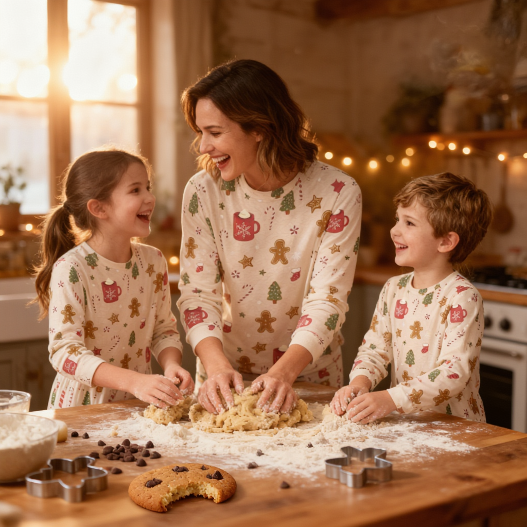 Cookies For Breakfast Big Kids Crew Neck Pajama Set