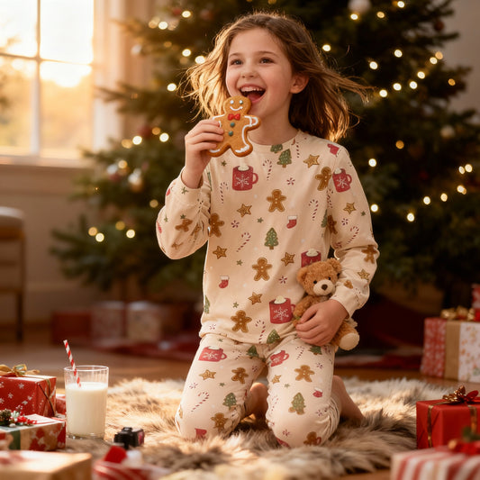 Cookies For Breakfast Big Kids Crew Neck Pajama Set