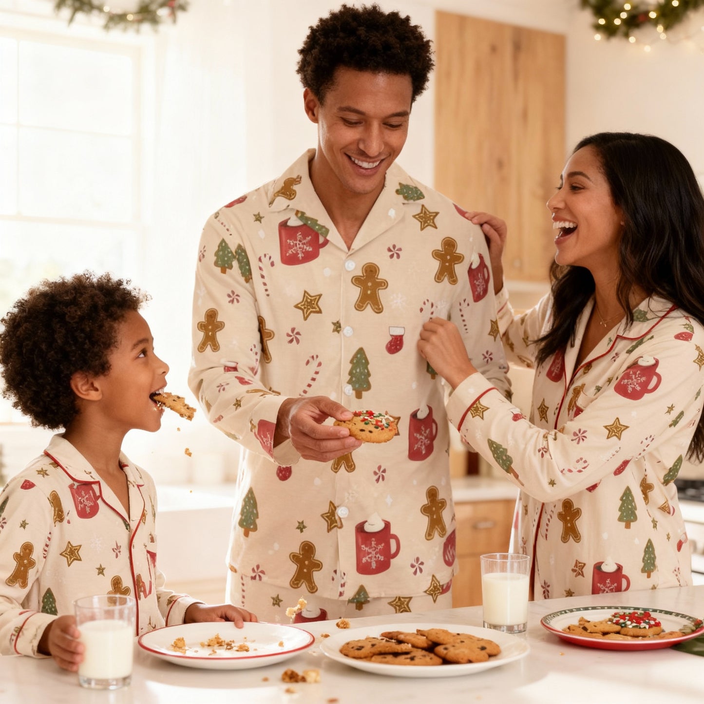 Cookies For Breakfast Men's Button Down Pajama Set