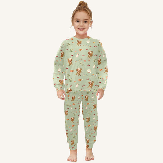 Christmas Down Under Little Kids Crew Neck Pajama Set
