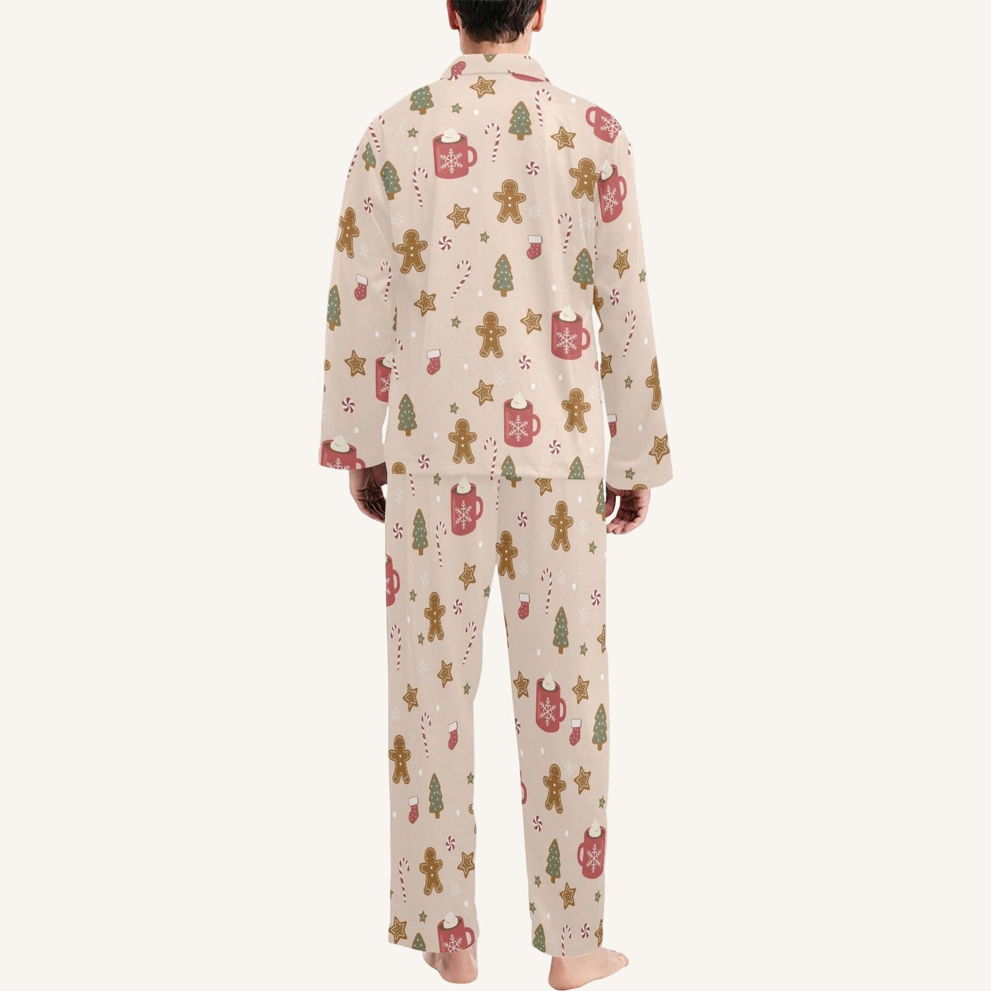 Cookies For Breakfast Men's Button Down Pajama Set