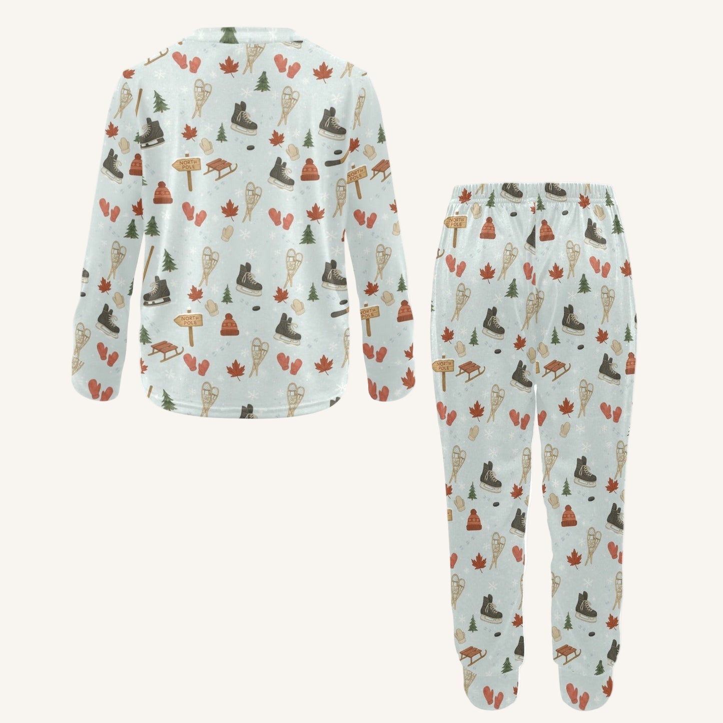 Cold Hands Warm Hearts Big Kids Crew Neck Pajama Set