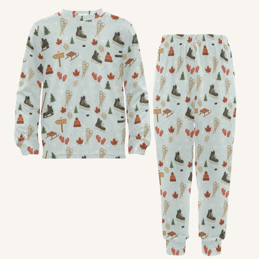 Cold Hands Warm Hearts Big Kids Crew Neck Pajama Set