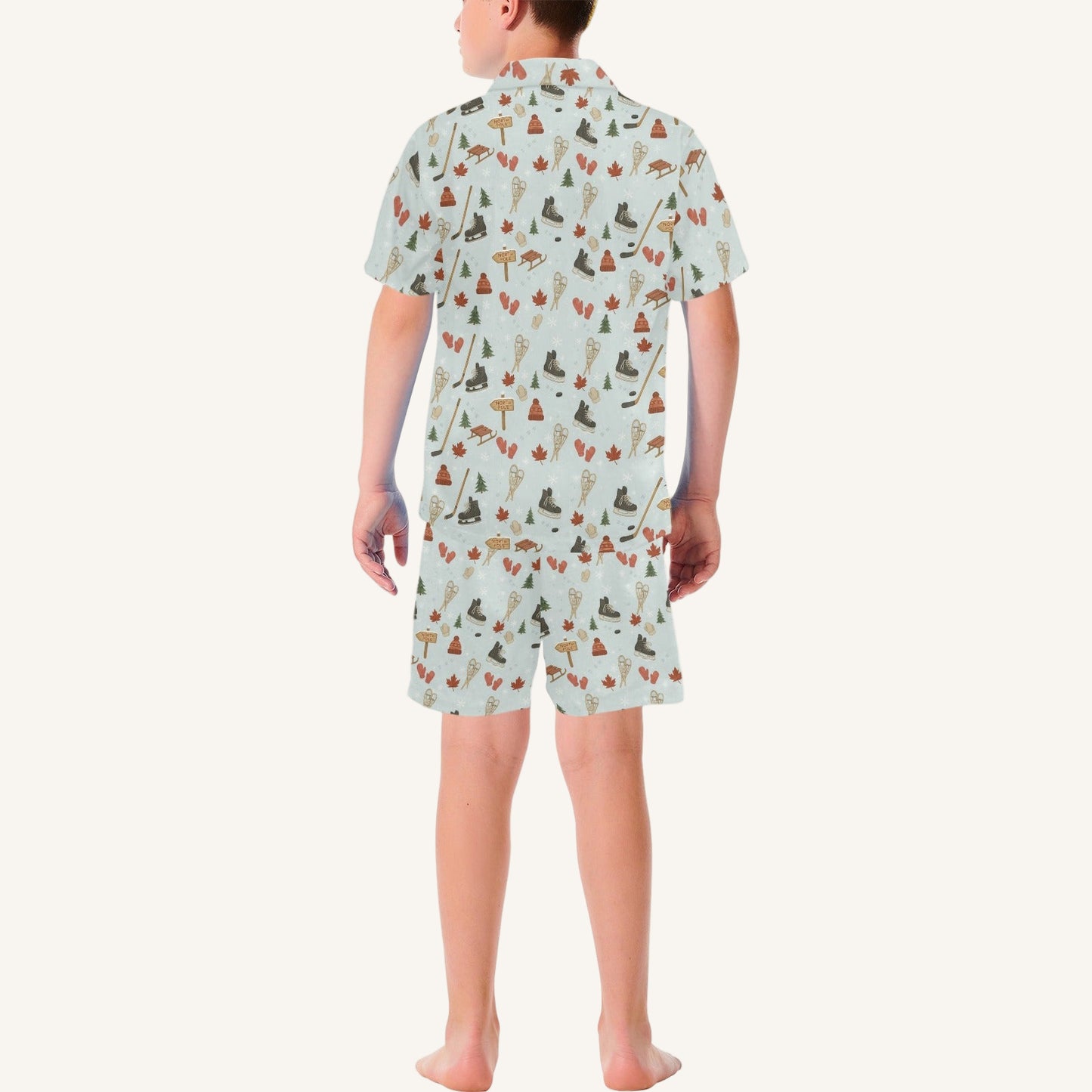 Cold Hands Warm Hearts Big Kids Short Pajama Set