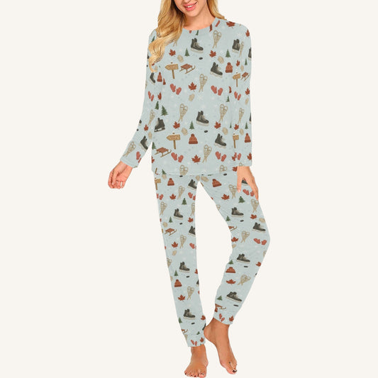 Cold Hands Warm Hearts Women's Crew Neck Pajama Set