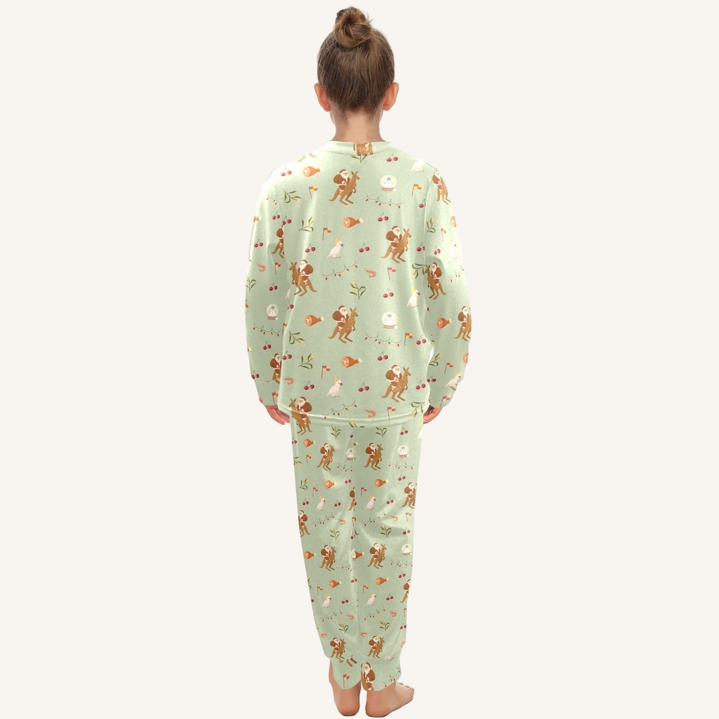 Christmas Down Under Big Kids Crew Neck Pajama Set