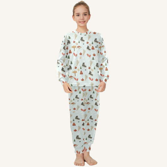 Cold Hands Warm Hearts Big Kids Crew Neck Pajama Set