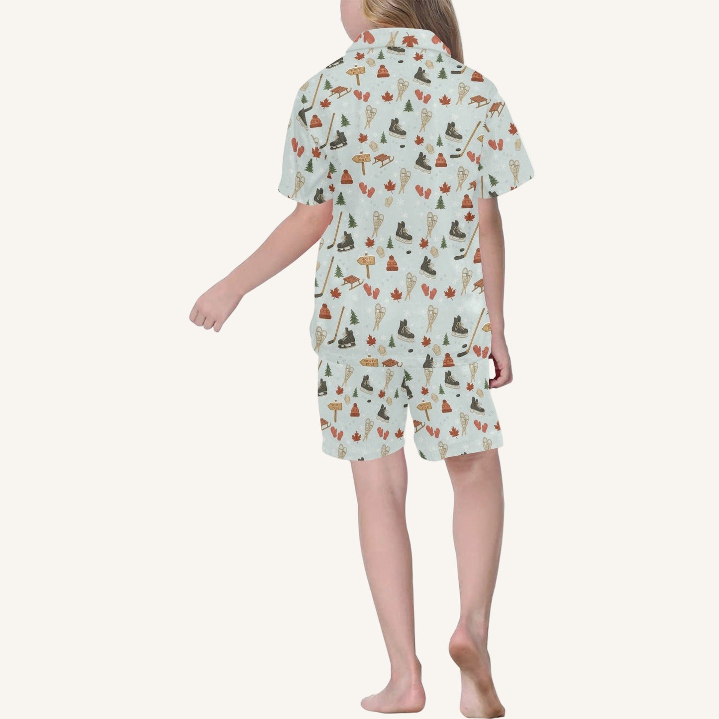 Cold Hands Warm Hearts Big Kids Short Pajama Set