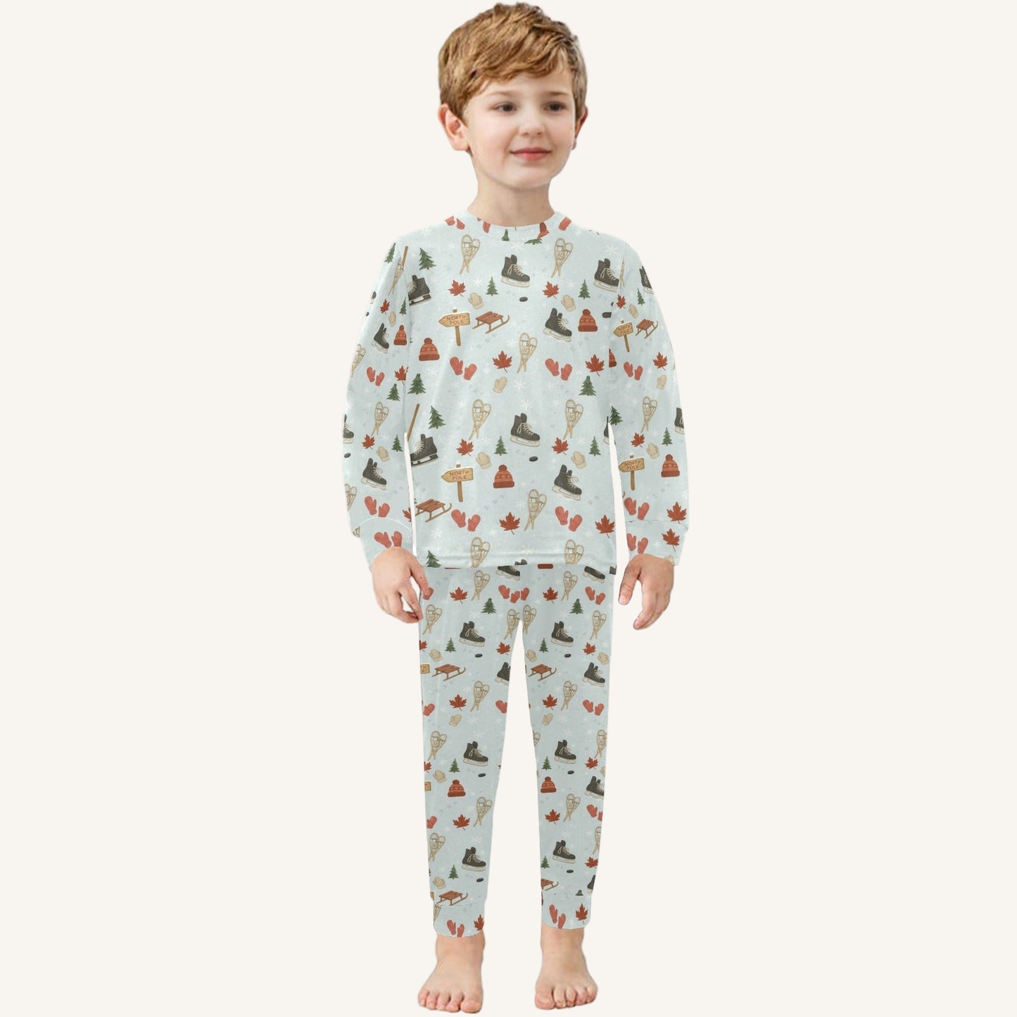 Cold Hands Warm Hearts Little Kids Crew Neck Pajama Set