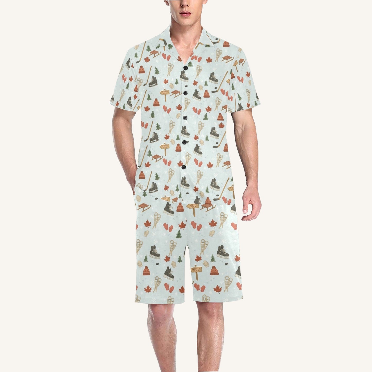 Cold Hands Warm Hearts Men's Short Pajama Set
