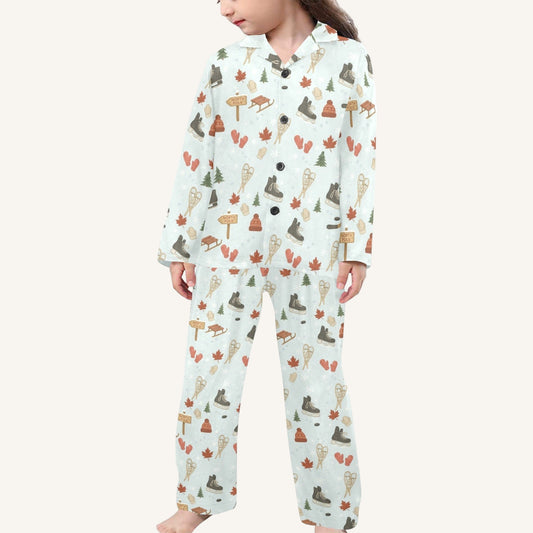 Cold Hands Warm Hearts Little Kids Button Down Pajama Set