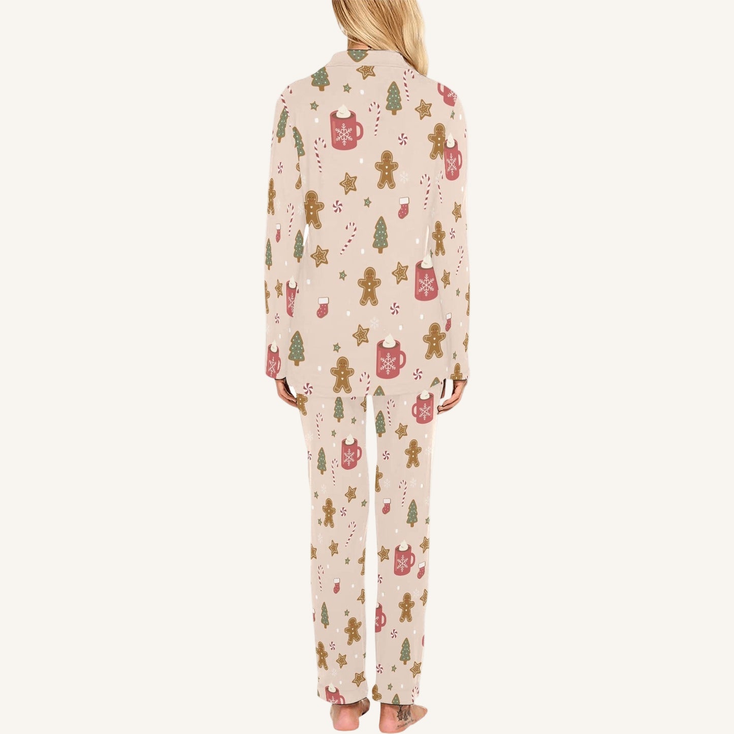 Cookies For Breakfast Women’s Button Down Pajama Set