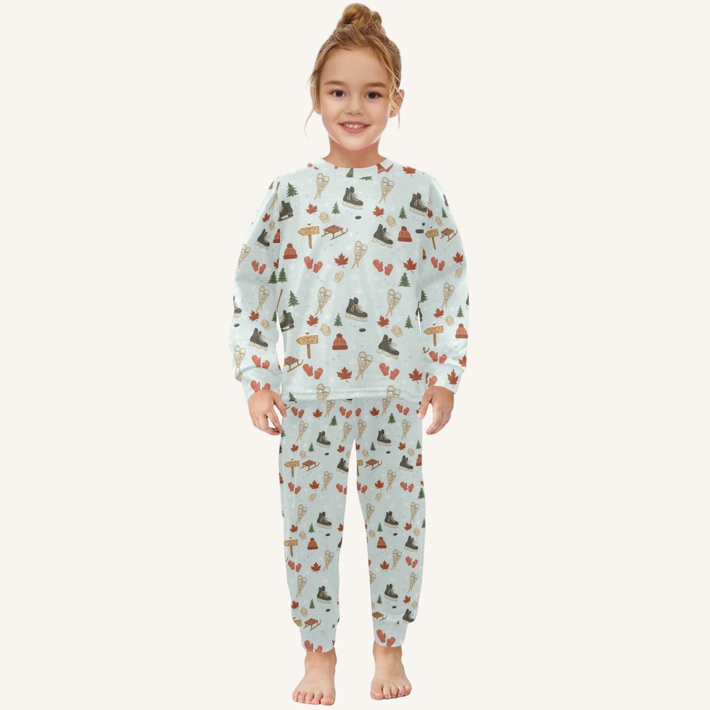 Cold Hands Warm Hearts Little Kids Crew Neck Pajama Set
