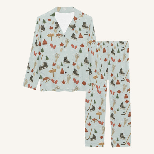 Cold Hands Warm Hearts Women's Button Down Pajama Set