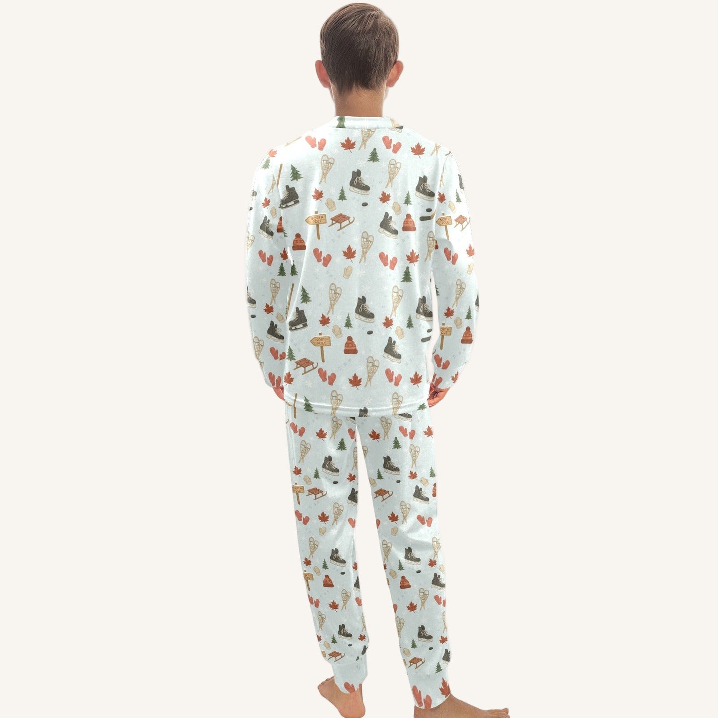 Cold Hands Warm Hearts Big Kids Crew Neck Pajama Set