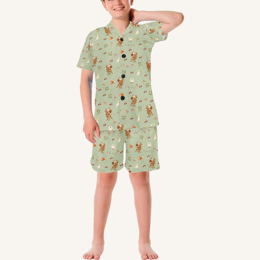 Christmas Down Under Big Kids Short Pajama Set