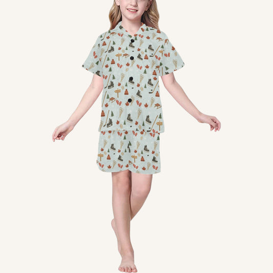 Cold Hands Warm Hearts Big Kids Short Pajama Set